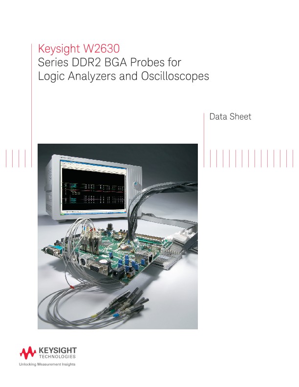 W2630 Series DDR2 BGA Probes for Logic Analyzers and Oscilloscopes PDF